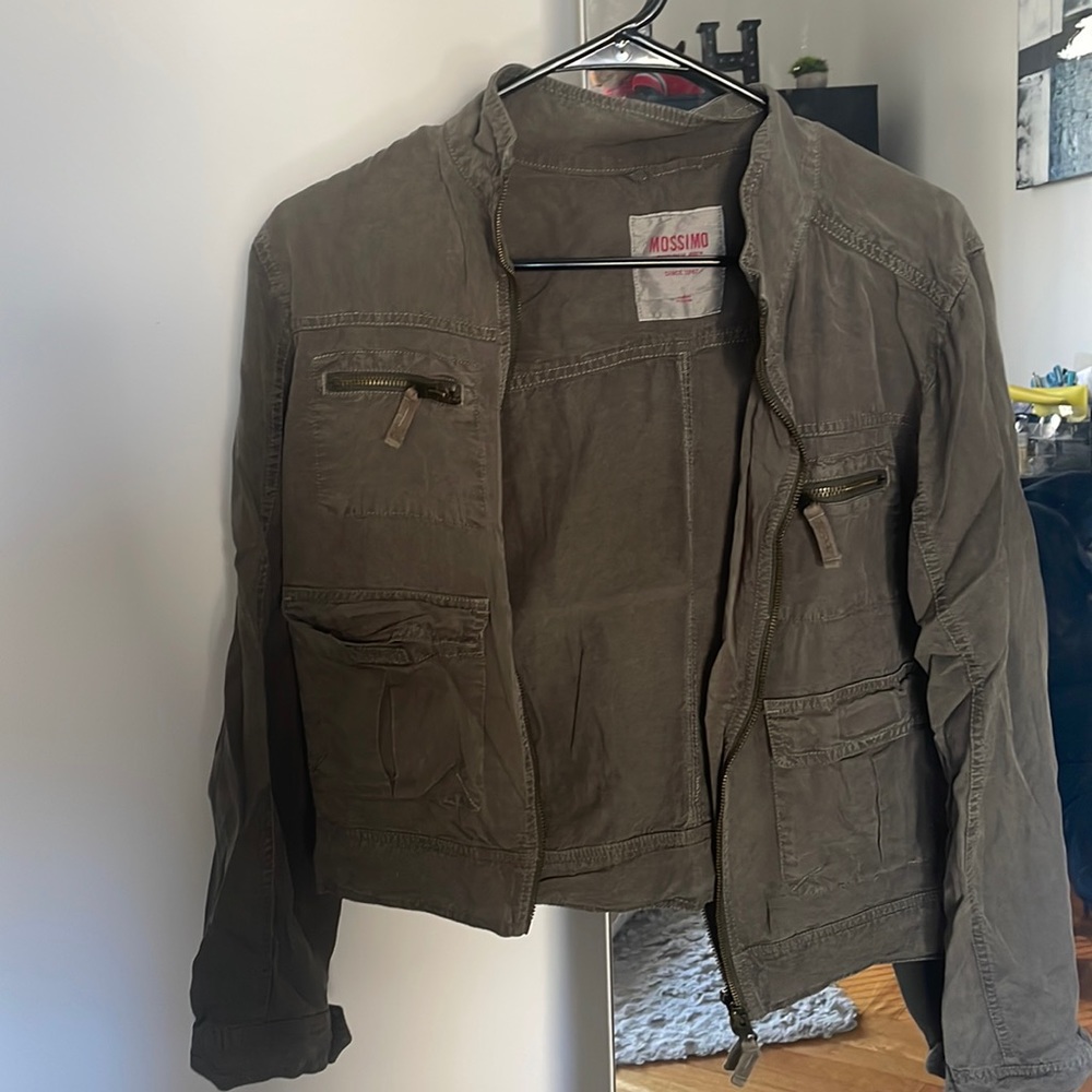 Green utility jacket
